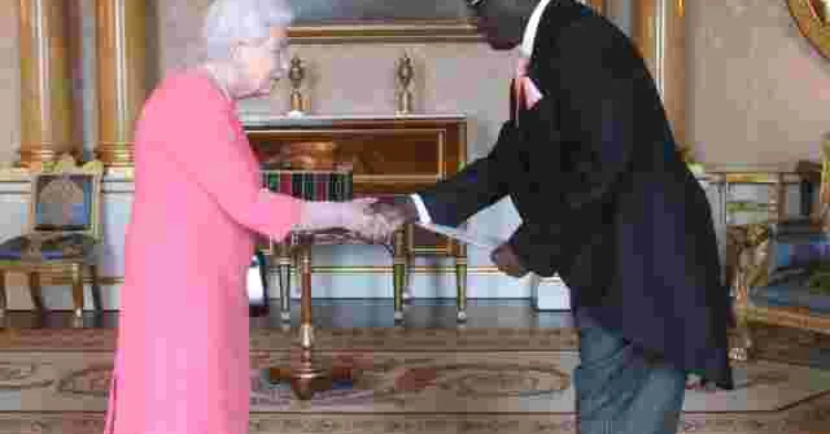 Queen Elizabeth II Formally Receives Kenya's New Envoy to the UK Manoah Esipisu