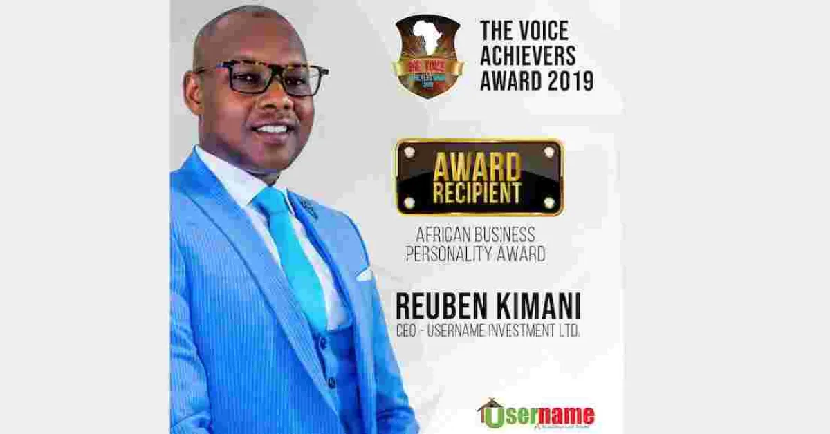 Username Investments CEO Set to Receive the Prestigious 2019 African Business Personality Award
