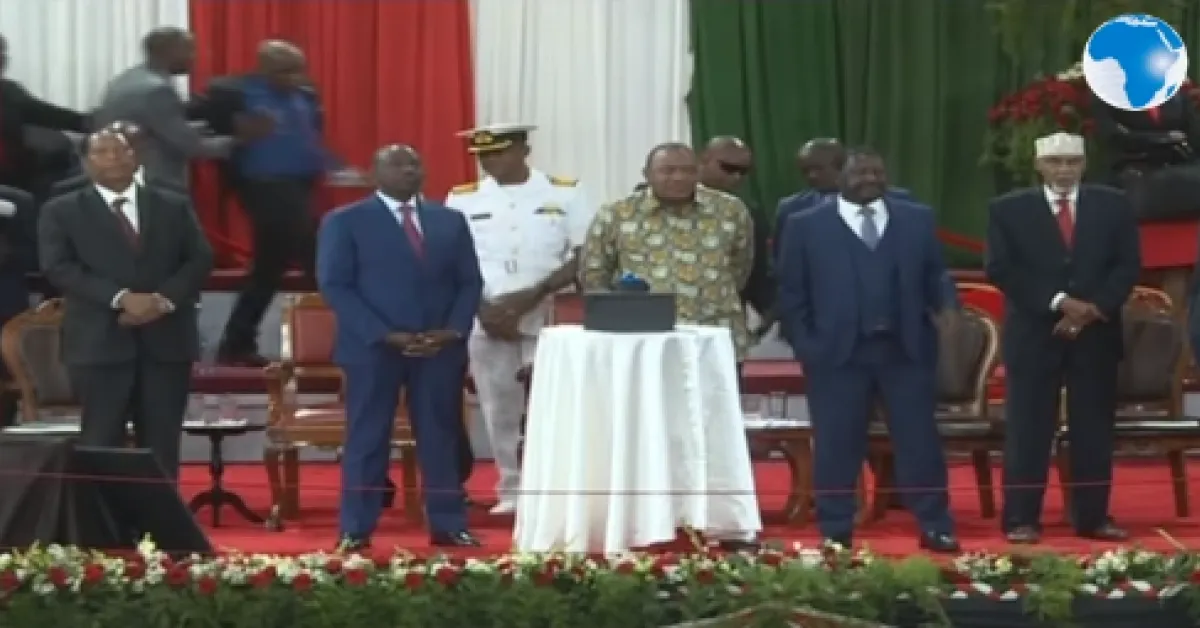 [VIDEO] Dennis Itumbi Bundled Out of Main Dais by Uhuru’s Bodyguard