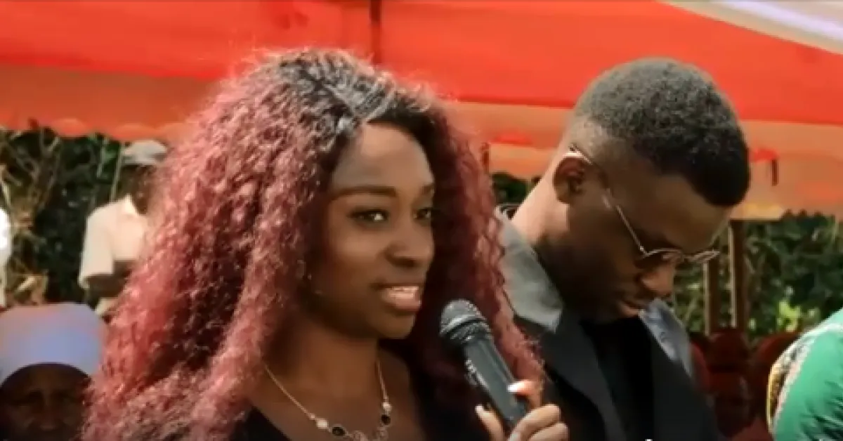 WATCH: US-Based Kenyan Woman Excites Mourners at Grandfather’s Burial in Kenya
