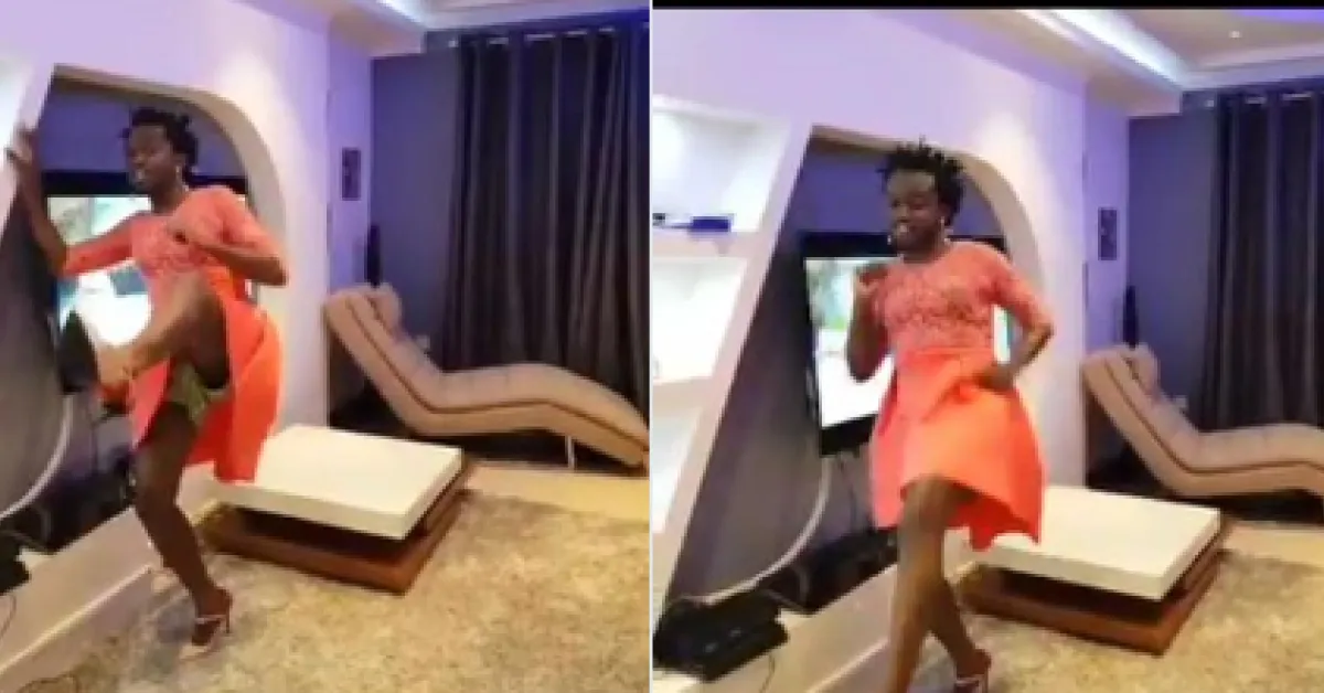 Kenyans Online Bash Gospel Singer Bahati for Wearing Wife's Dress, High Heels [VIDEO]
