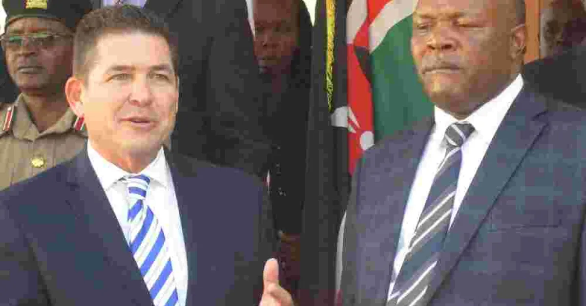 US Ambassador Kyle McCarter Shames Kericho Governor Chepkwony for ‘Relaunching’ Equipment Donated by the US