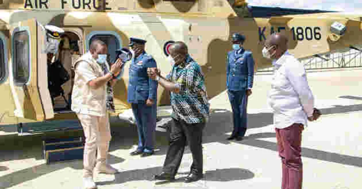 Protocol Breach? Kenyans Online React as CS Matiang’i Receives Uhuru as DP Ruto Watches from a Distance