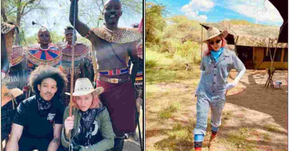 American Queen of Pop Madonna Visits Kenya with Boyfriend Ahlamalik Williams