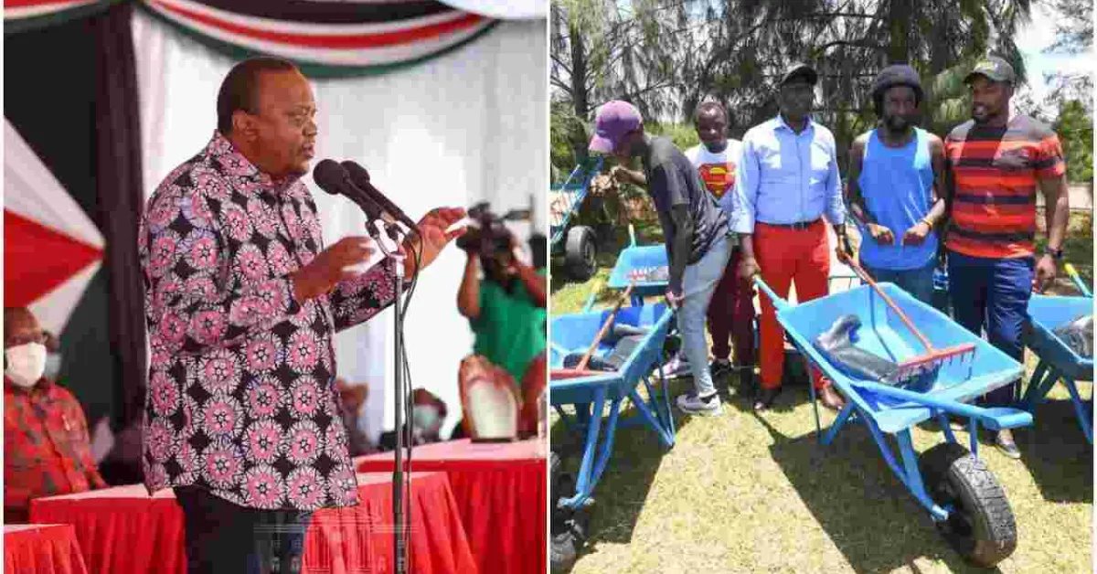 Kenyan Youth Want Jobs, Not Wheelbarrows, Uhuru Tells Ruto