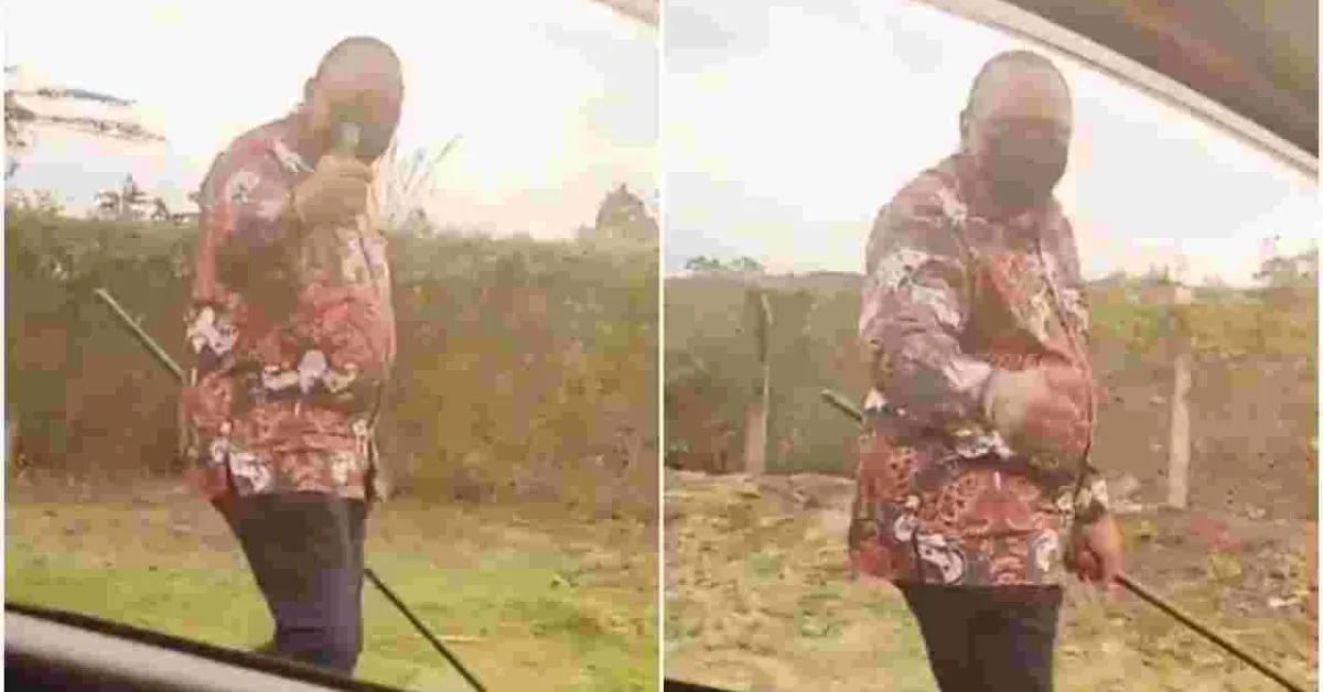 President Uhuru Videotaped Taking a Walk Along the Roadside Alone