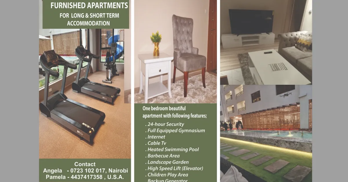 Furnished and Luxurious Apartment available for Long and Short-Term Accommodation in Kileleshwa, Nairobi