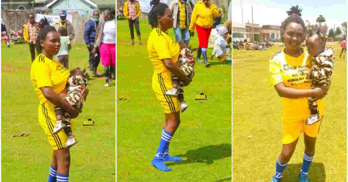 Well-Wishers Rally Behind Kenyan Woman Pictured Breastfeeding Kid During Football Match