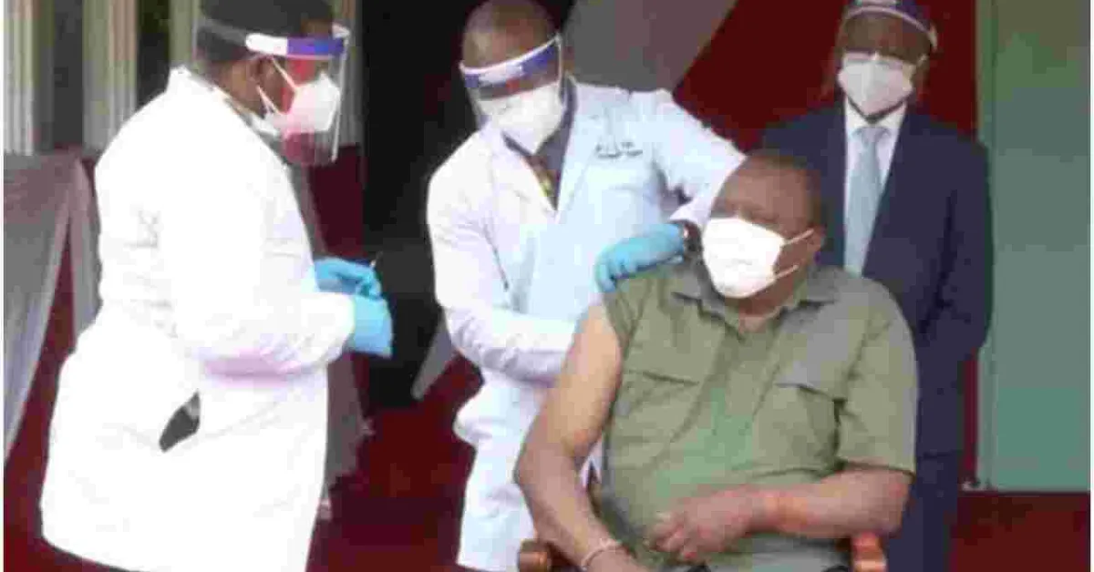 President Uhuru Finally Receives AstraZeneca COVID-19 Vaccine