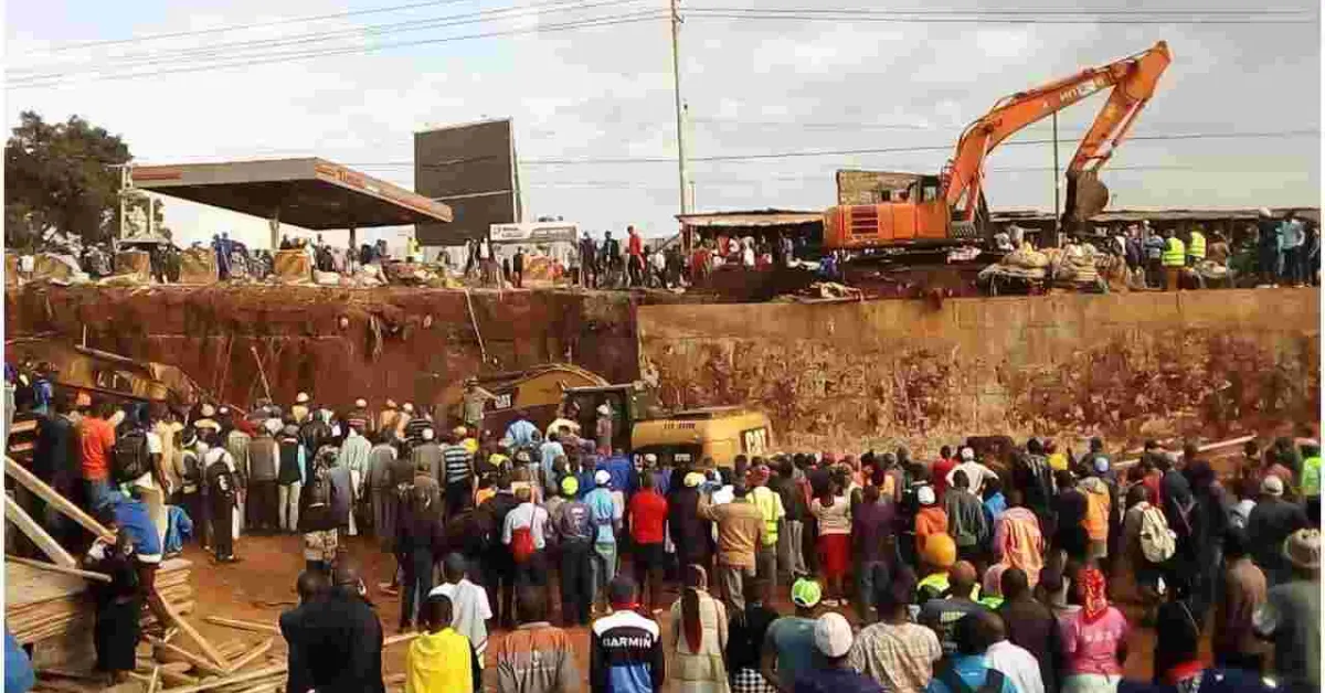 3 Injured After Flyover Under Construction Collapses in Nairobi
