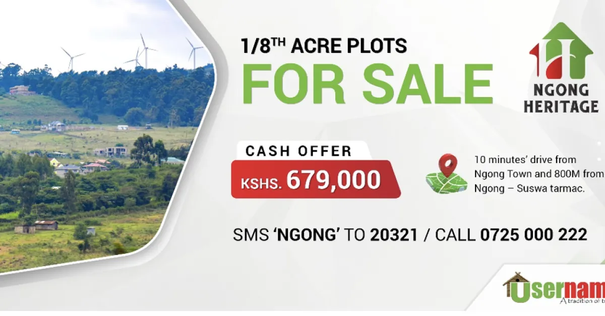 Ngong Heritage: Affordable Land for Sale Near Ngong Town