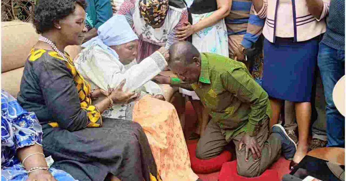 Raila Receives Blessings as He Visits Dedan Kimathi's Widow