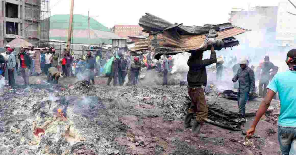 Traders Counting Losses After Another Fire Guts Down Gikomba Market