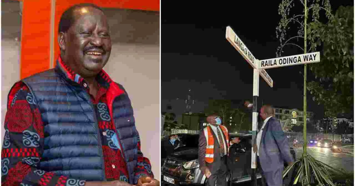 Mbagathi Way in Nairobi Officially Renamed Raila Odinga Way