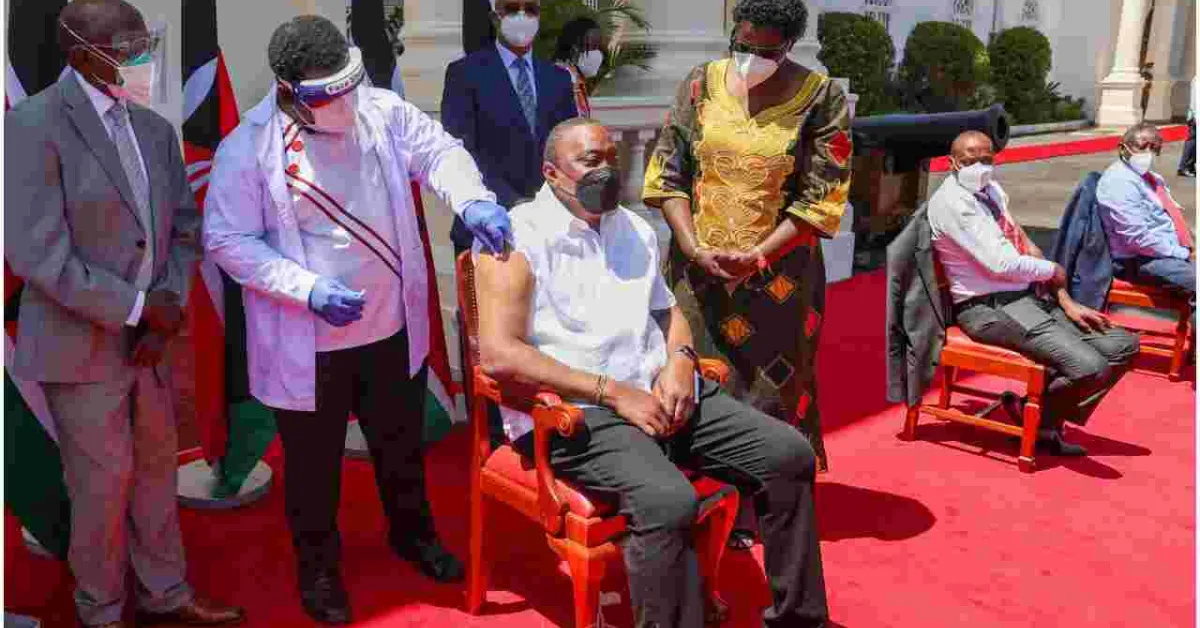 President Uhuru Receives a Covid-19 Vaccine Booster Shot