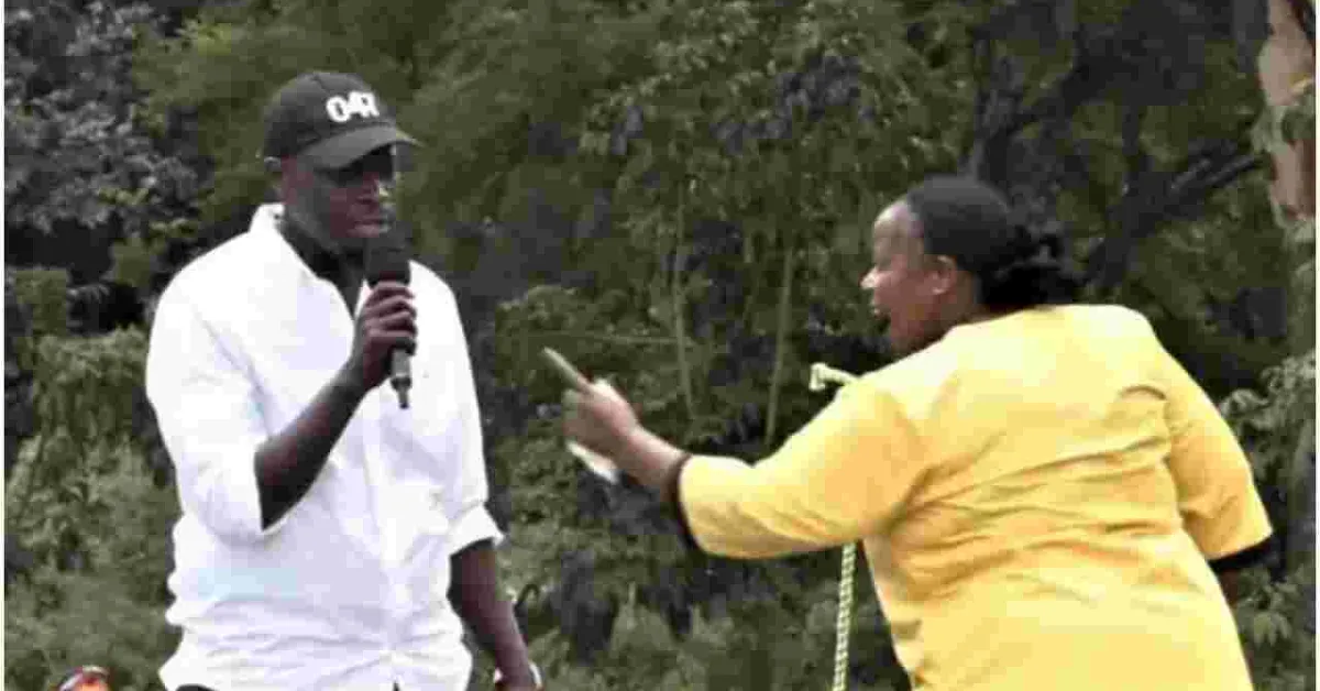 Drama as Senator Johnson Sakaja, Bishop Margaret Wanjiru Clash at a Nairobi Rally