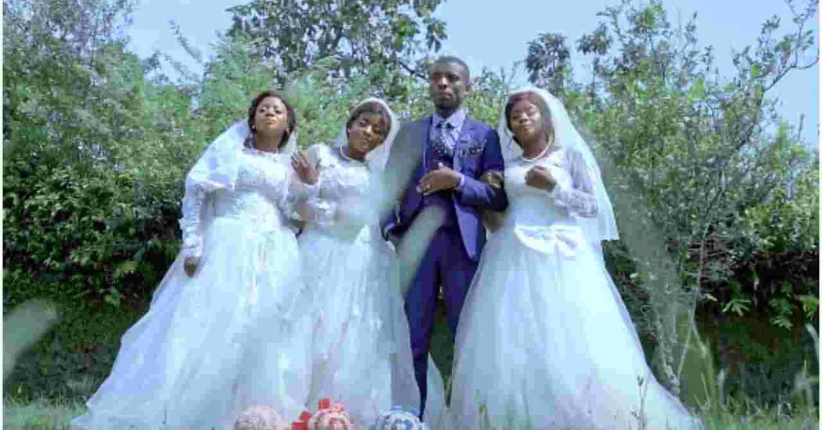 Man Marries Triplets in a Colorful Ceremony After Unknowingly Dating All of Them