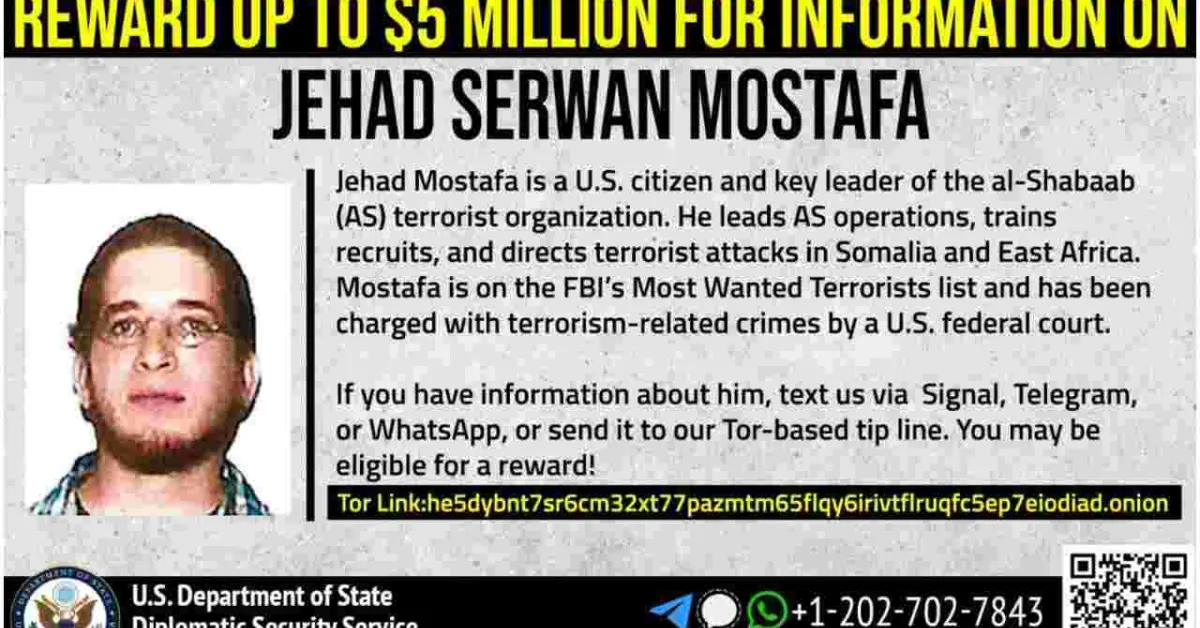 US Offers $5 Million Bounty for Information on a Key Al-Shabaab Commander