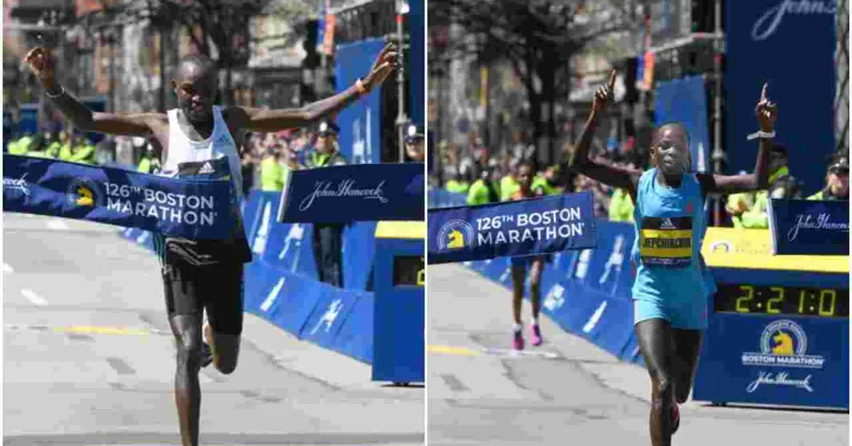 Kenya’s Evans Chebet and Peres Jepchirchir Win 126th Boston Marathon