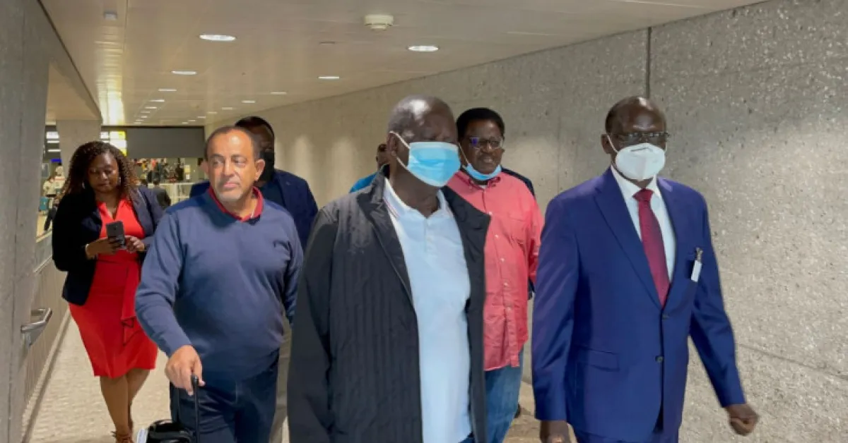 Raila, His Entourage Land in the US Ahead of a Week-Long Tour