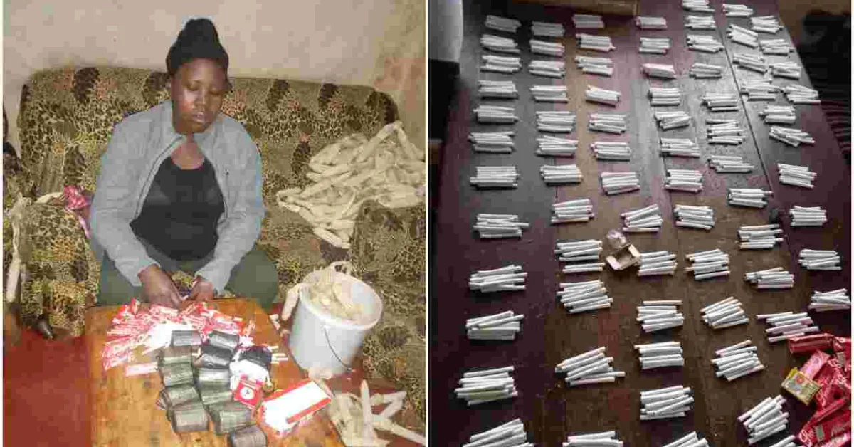 21-year-old Kiambu Woman Arrested with 810 Rolls of Bhang