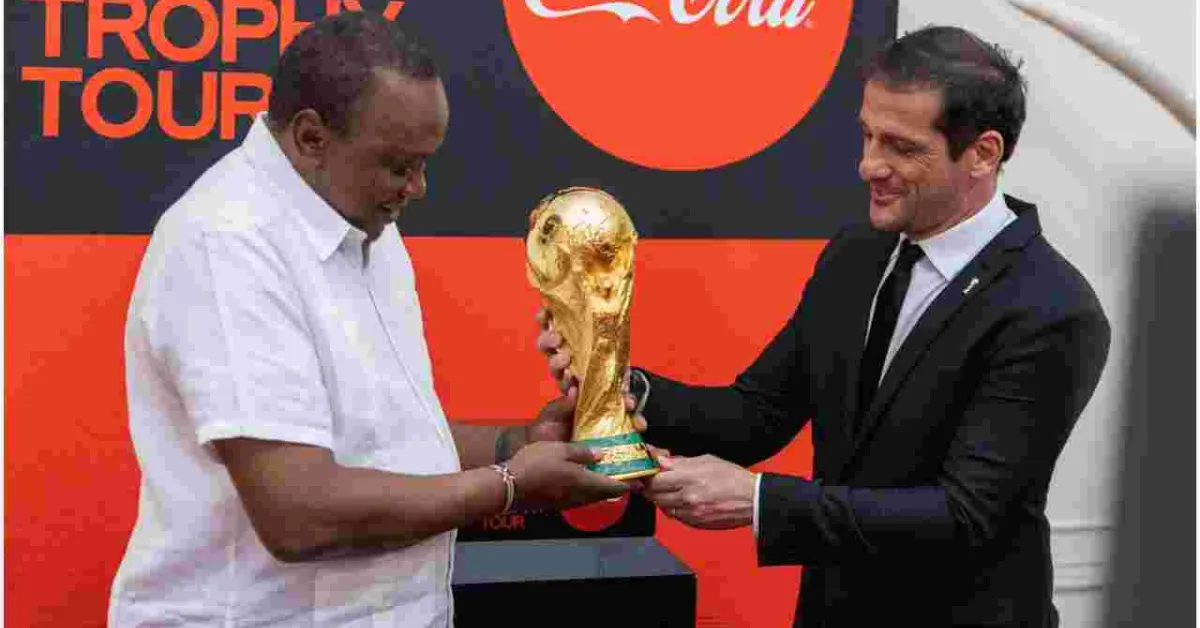 President Uhuru Receives FIFA World Cup Trophy in Nairobi