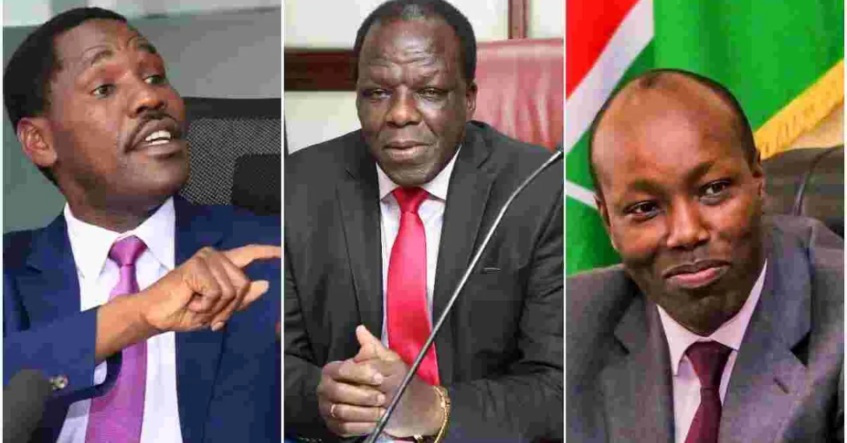 Peter Munya, Lee Kinyanjui and Wycliffe Oparanya Added to Raila's Running Mate Shortlist