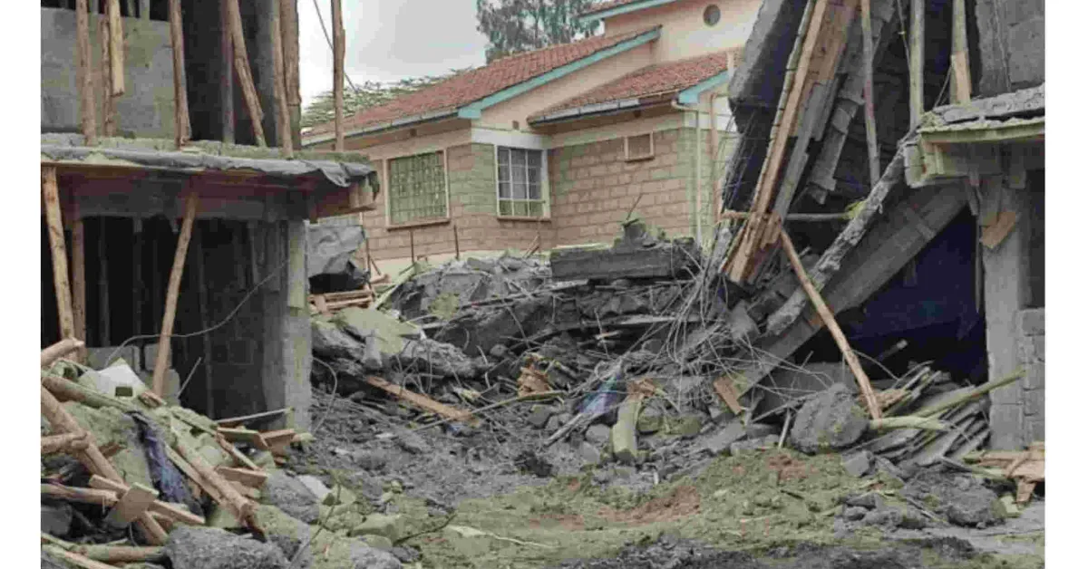 Five People Feared Dead After Building under Construction Collapses in Kitengela