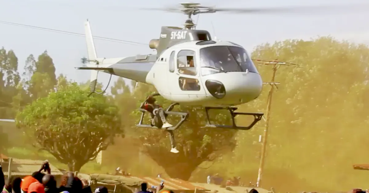 Man Who Hung on CS Peter Munya's Helicopter in Meru Arrested