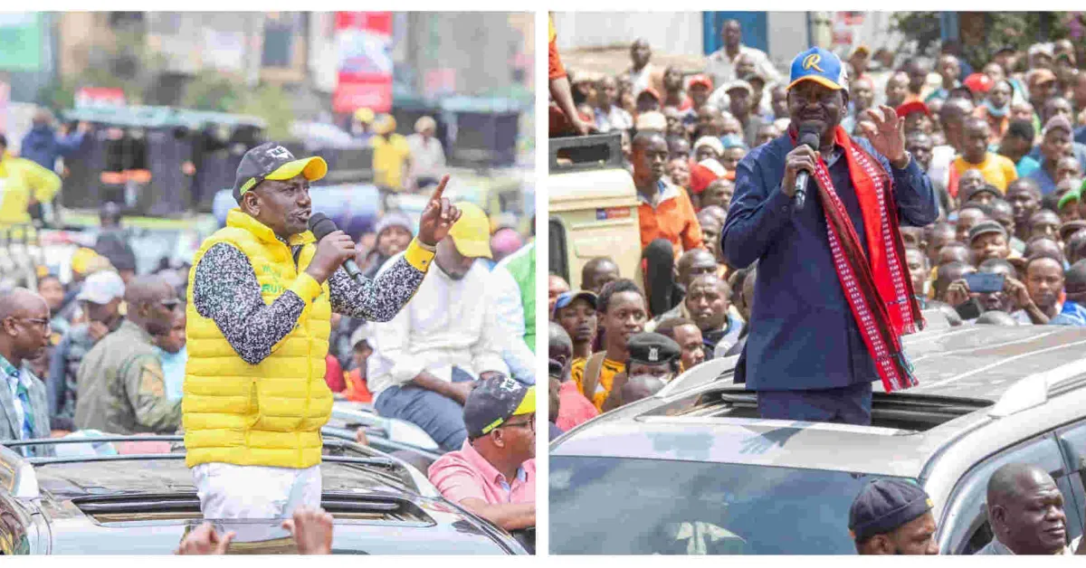 Raila, Ruto Clash over Nyayo Stadium for Final Campaign Rally