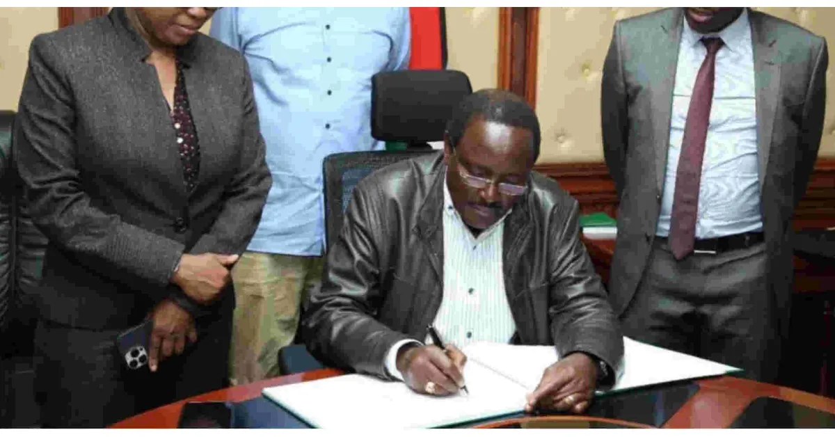 Kalonzo Musyoka Joins Race for the National Assembly Speaker Post