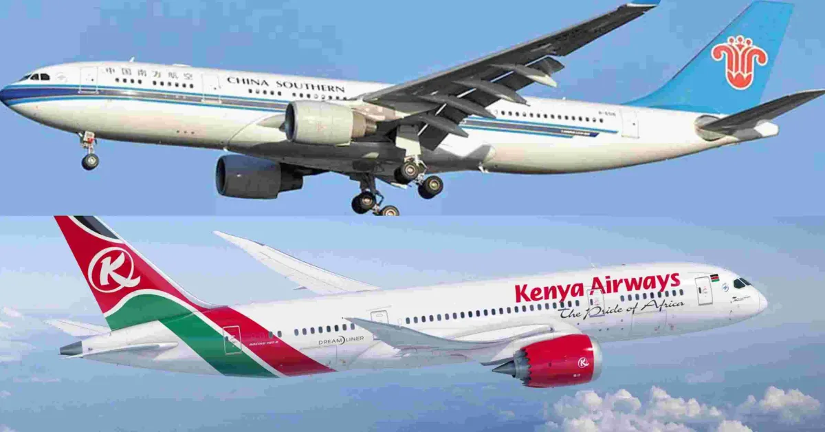 Kenya Airways, China Southern Airlines Renew Suspended Interline Deal