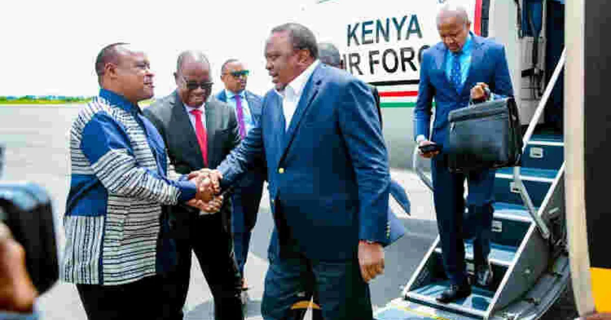 Uhuru Kenyatta Lands in Bujumbura for DRC Peace Talks