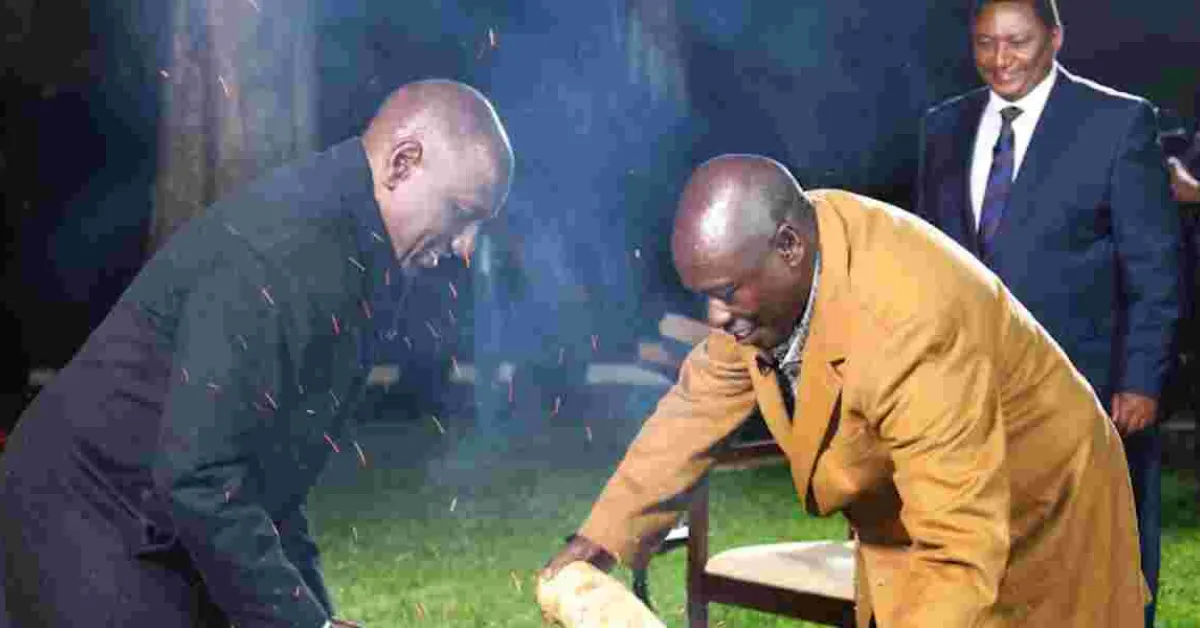 Ruto, Gachagua Enjoy Bonfire at Sagana State Lodge During Interview