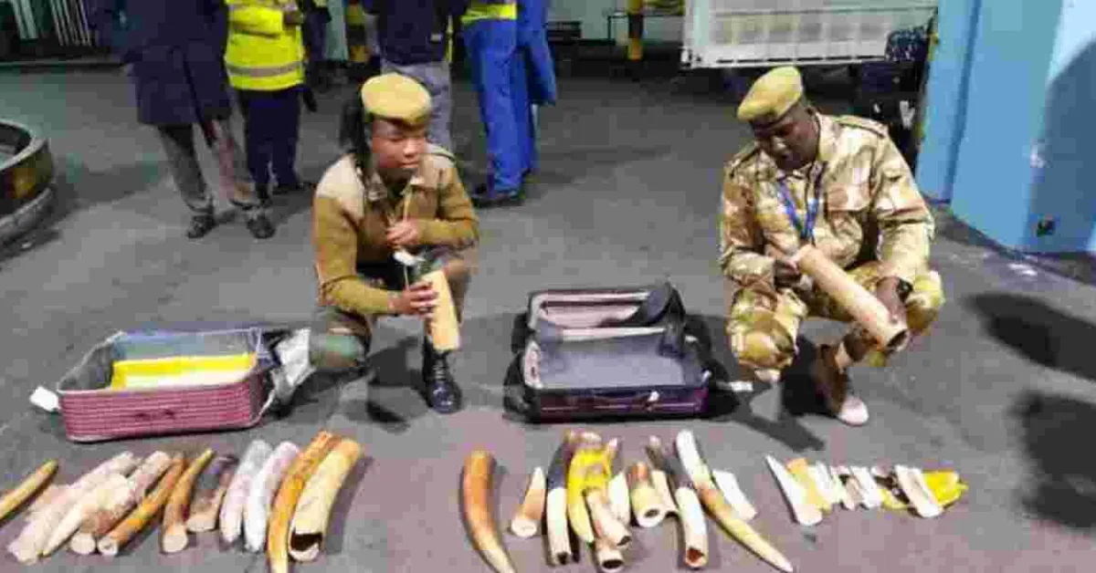Indonesian Citizen Arrested With Ivory Worth Ksh10 Million At JKIA