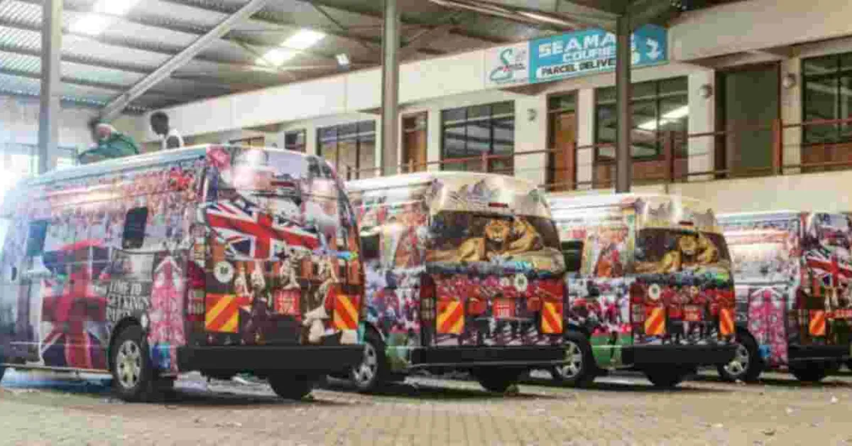 UK Embassy in Kenya Repaints its Vans With Nairobi Matatu Graffiti Ahead of Royal Visit