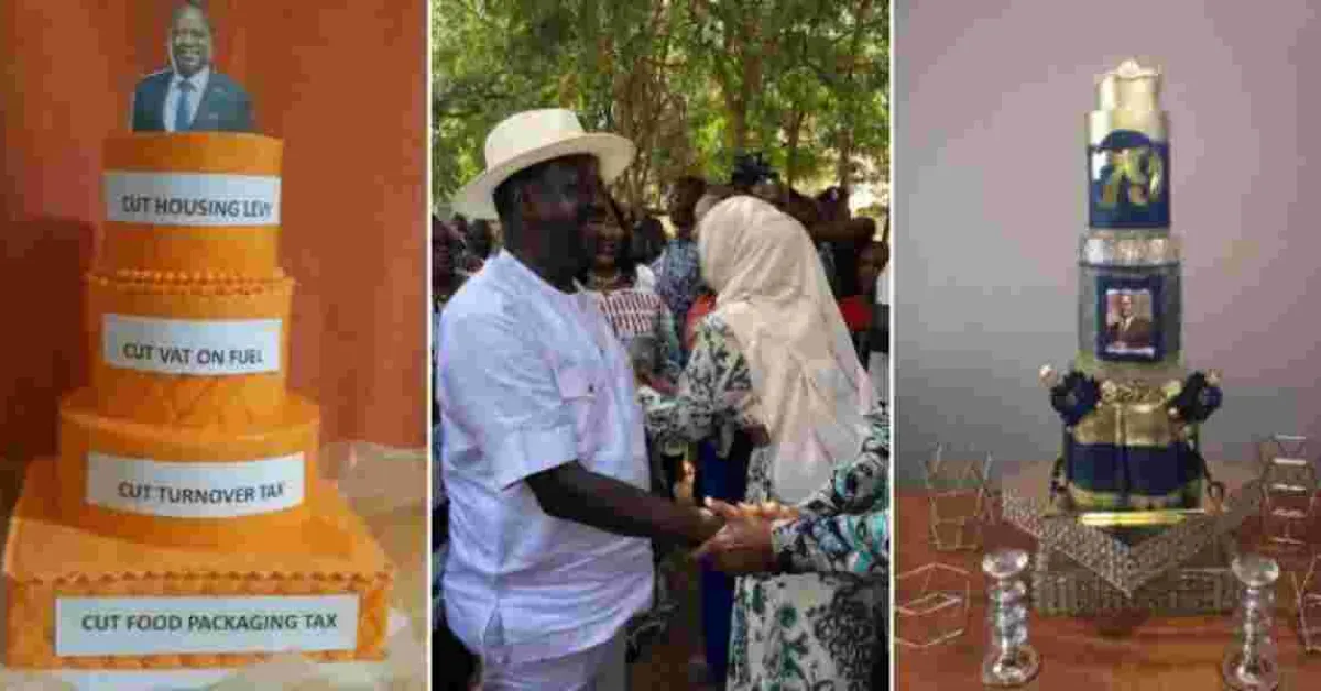 Raila's 79th Birthday Celebration Overflowing with Cake Humor