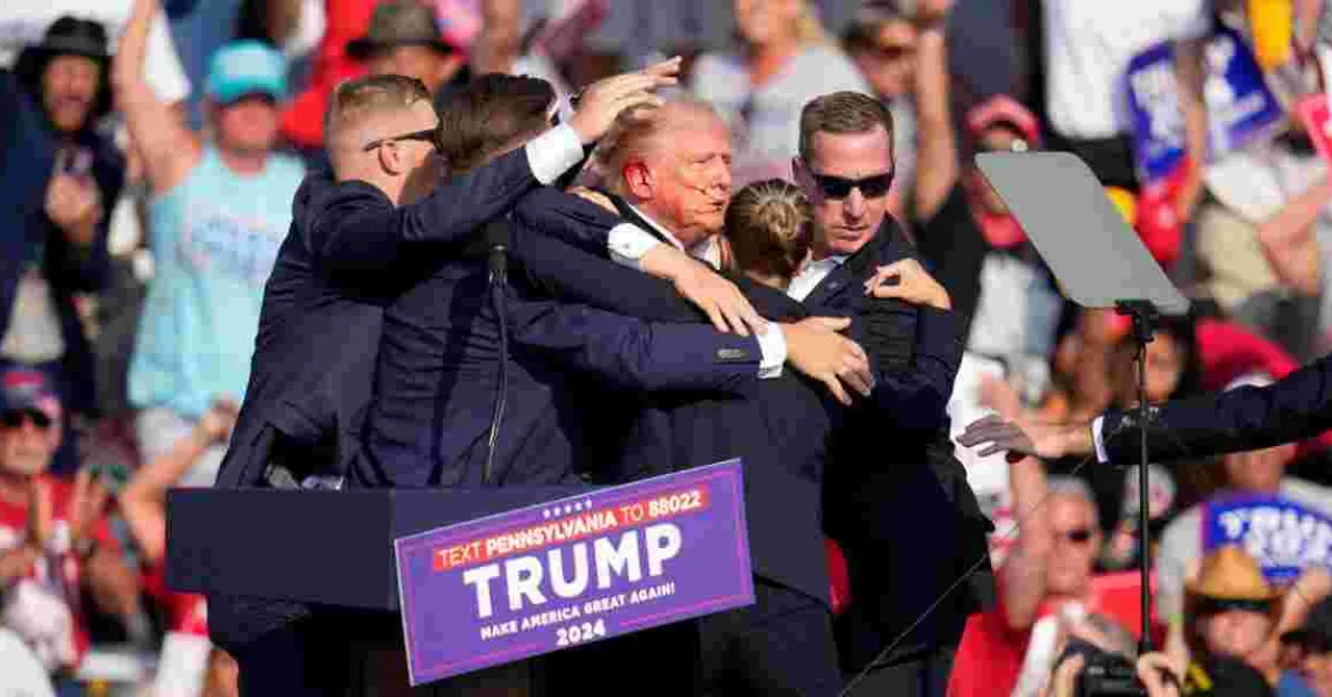 Bloodied Trump Evacuated as Gunfire Erupts at Pennsylvania Rally