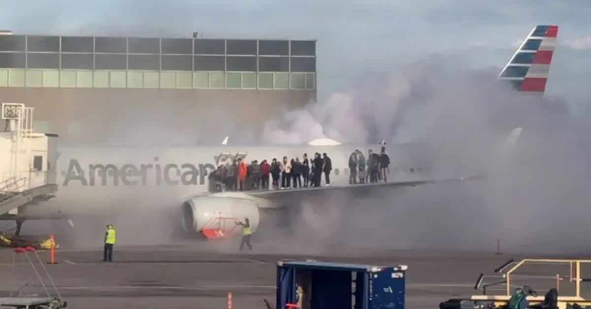 American Airlines Passengers Evacuated via Wing After Engine Fire at Denver Airport
