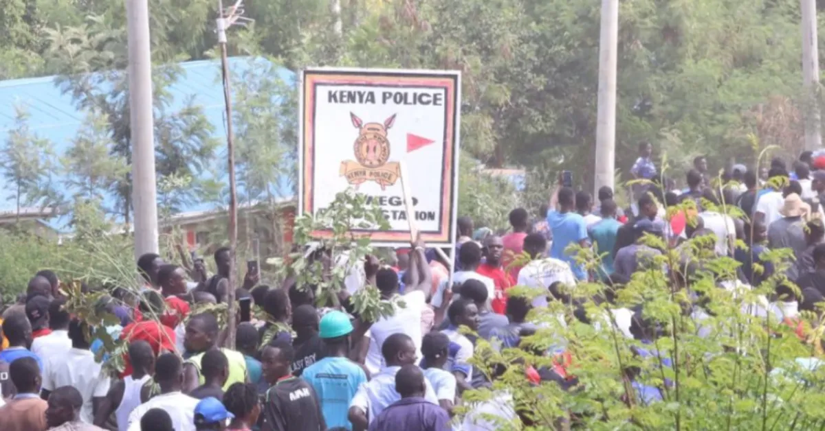 Rachuonyo North Mourners Burn Police Station Demanding Justice for Albert Ojwang