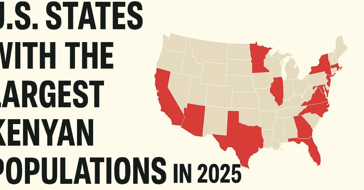 U.S. States With the Largest Kenyan Populations in 2025