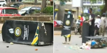 Nairobi’s Newly Installed CBD Dustbins Vandalised During Protests