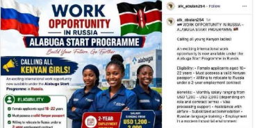 Kenya Under Pressure Over Russia Recruitment Drive Targeting Young Women