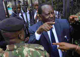 Raila, Wetang'ula Stir Drama at Supreme Court Entrance