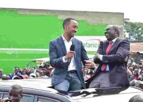 Retired President Mwai Kibaki's Grandson Defends President Uhuru Son Muhoho over Fumbled Speech