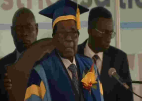 Zimbabwe President Robert Mugabe Makes First Public Appearance