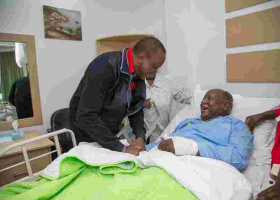 President Uhuru Visits Ailing Veteran Politician Kenneth Matiba