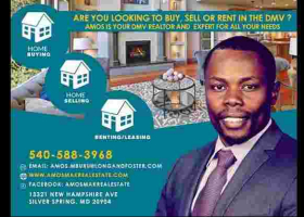 Looking to Buy, Sell or Rent in the DMV? Amos is Your DMV Realtor and Expert
