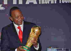 President Uhuru Receives FIFA World Cup Trophy in the Country, Kenyans to View It at KICC