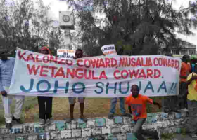 Youths Camp Outside Governor Hassan Joho's Office, Demand He Be Sworn-in as Deputy People's President